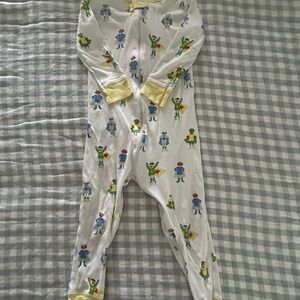 The Beaufort Bonnet Company White Onesie with Yellow Trim